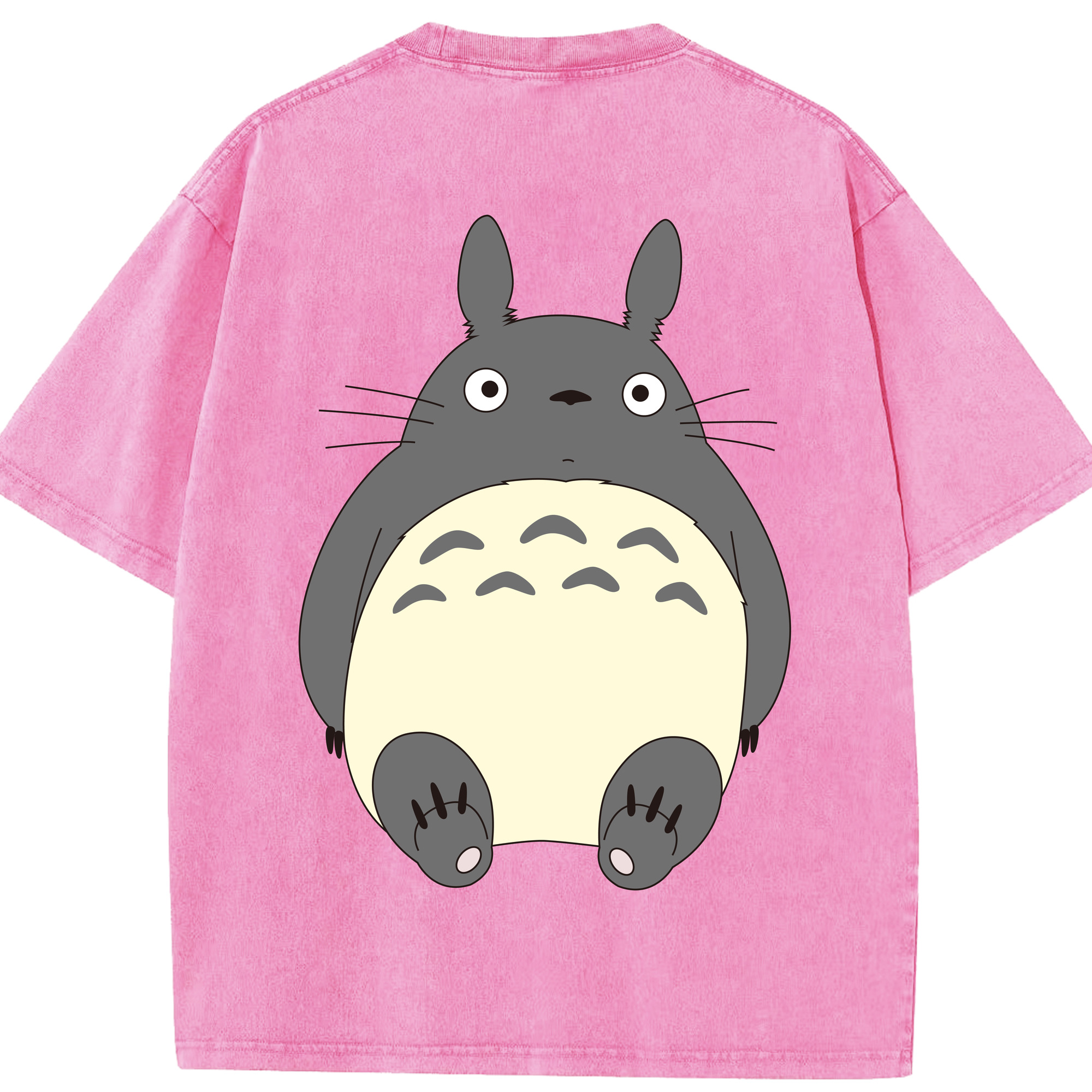 （画像用） となりのトトロ 草壁メイ 草壁サツキ My Neighbor Totoro Satsuki Kusakabe Mei Kusakabe 綿100% ヴィンテージ風 半袖Tシャツ（背面プリント）